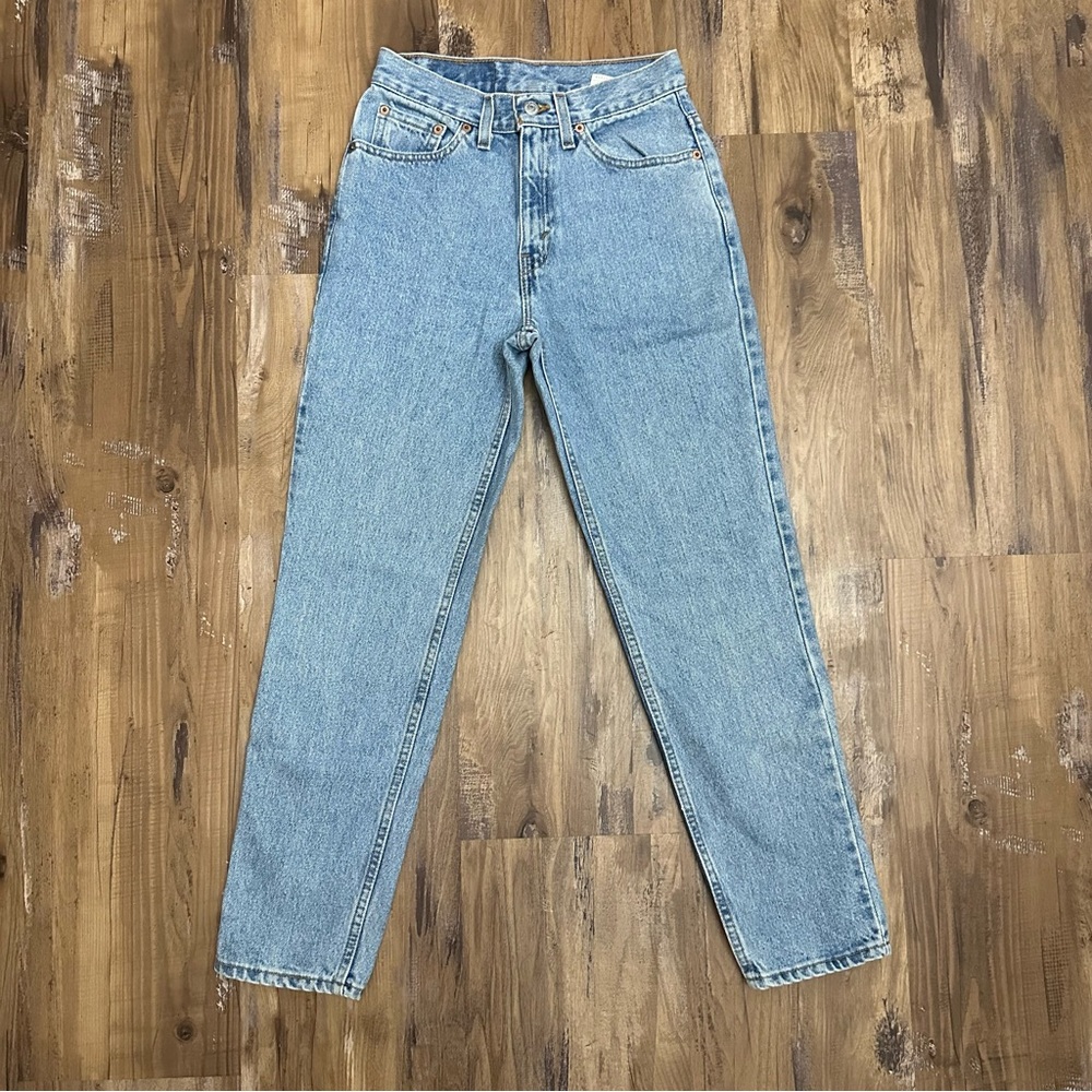 VTG 90s Levi’s 512 Light Wash High Waist Slim Fit Tapered Leg Blue Jeans